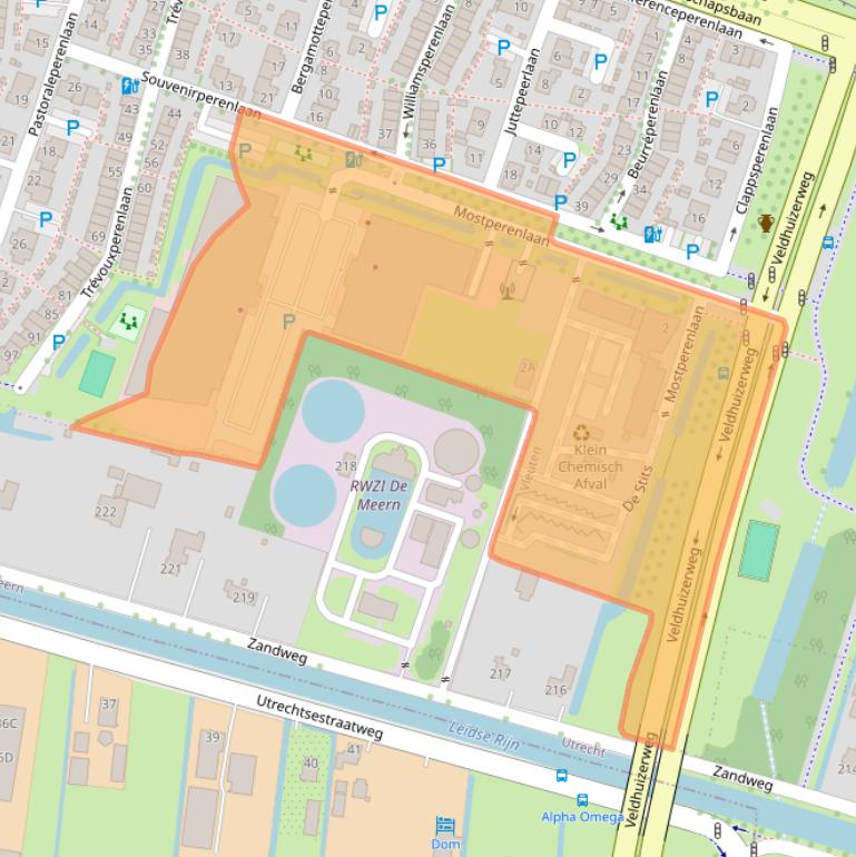 Kaart van postcodegebied 3452DN.
