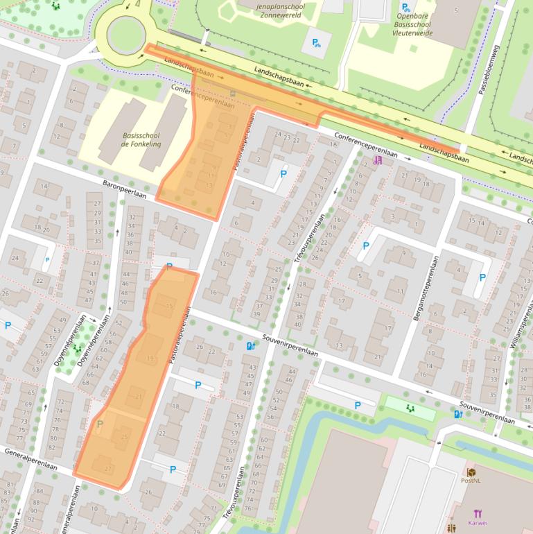 Kaart van postcodegebied 3452EA.