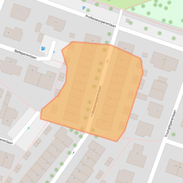 Kaart van postcodegebied 3452EN.