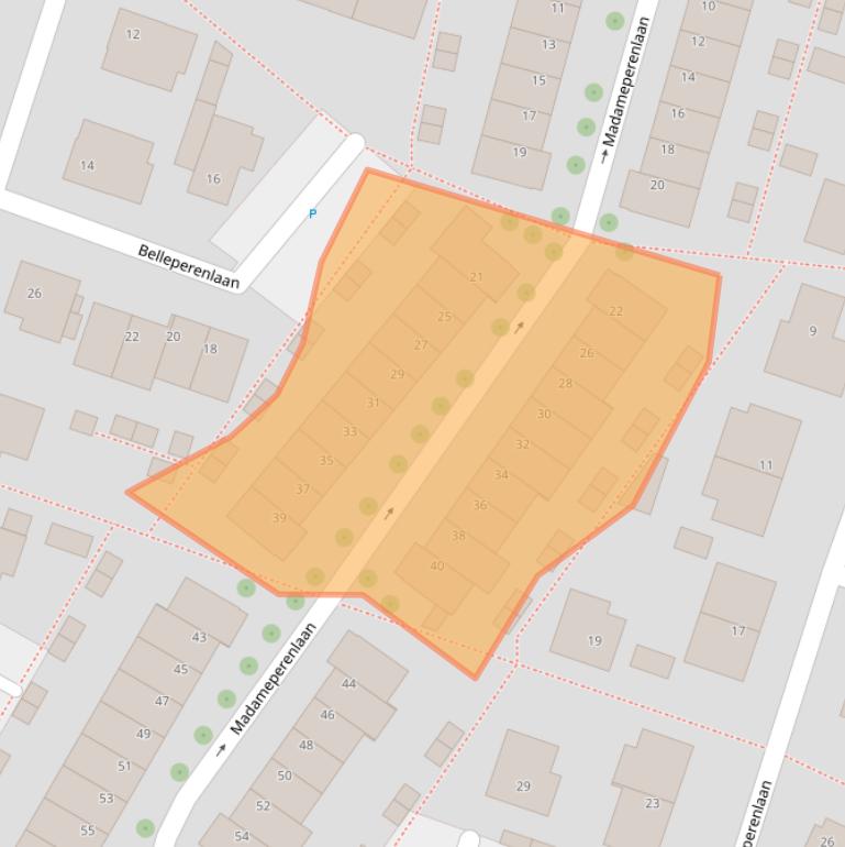 Kaart van postcodegebied 3452EP.