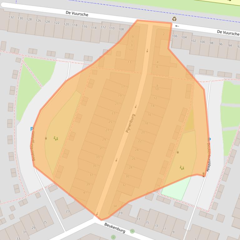 Kaart van postcodegebied 3452JB.