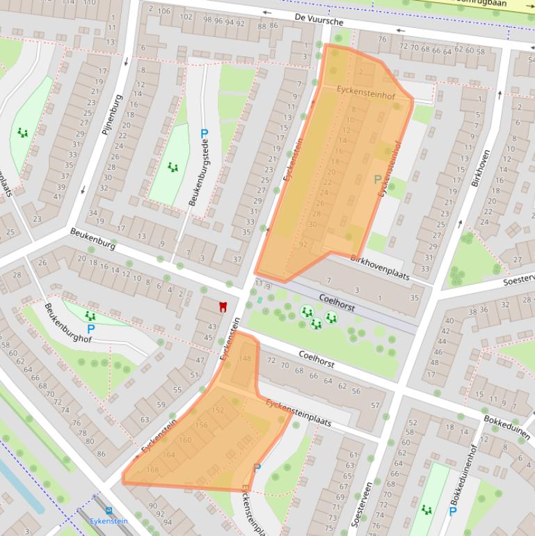 Kaart van postcodegebied 3452JE.