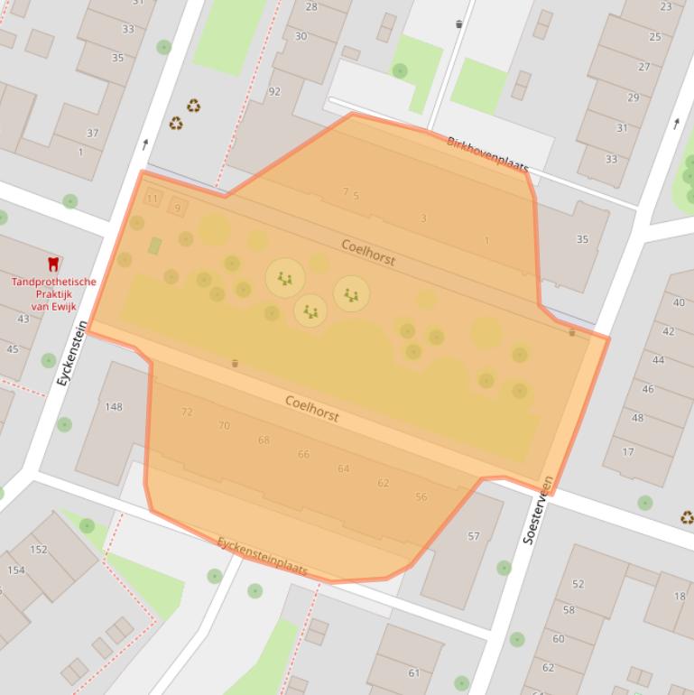 Kaart van postcodegebied 3452JJ.