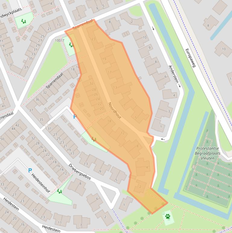 Kaart van postcodegebied 3452LD.
