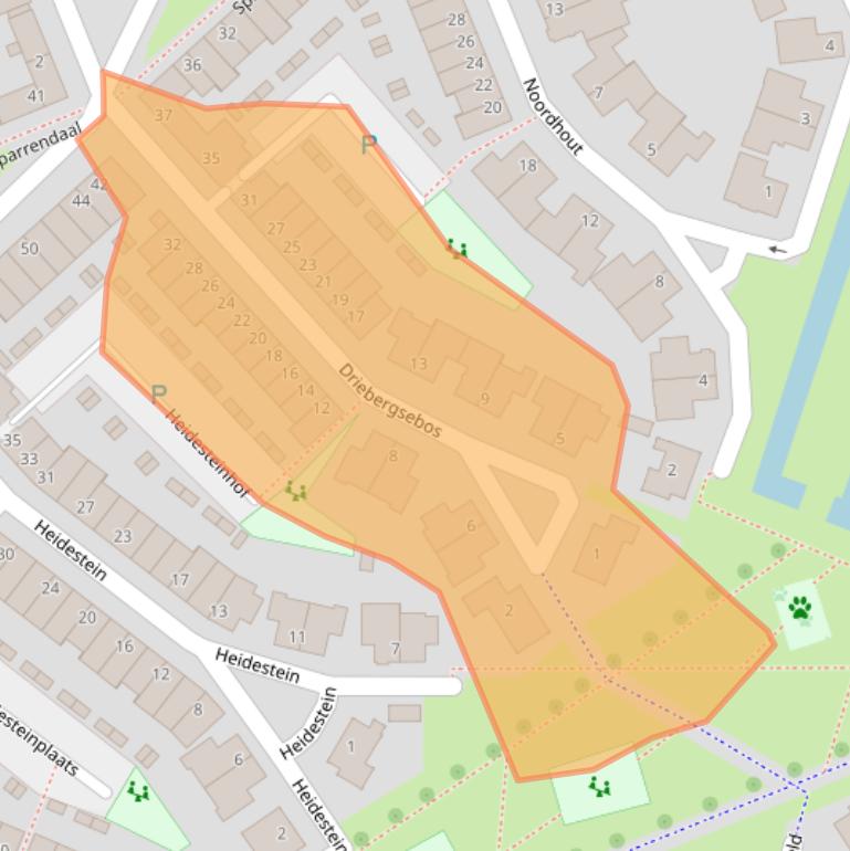 Kaart van postcodegebied 3452LG.