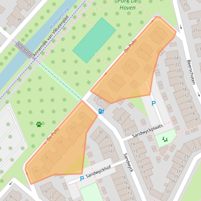 Kaart van postcodegebied 3452LP.