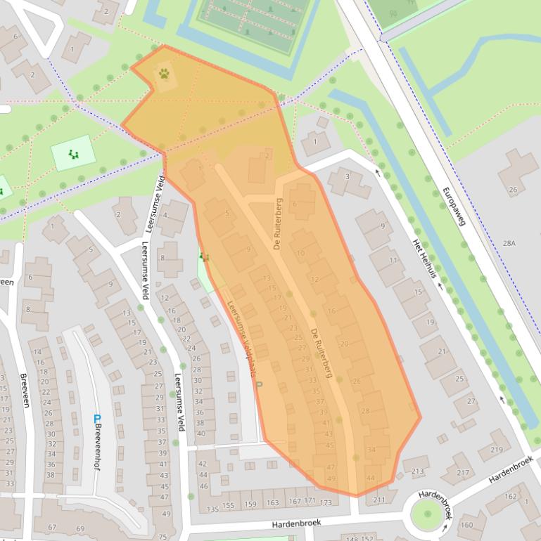 Kaart van postcodegebied 3452NB.