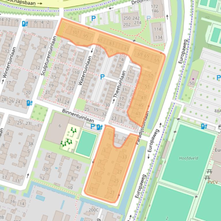 Kaart van postcodegebied 3452RK.