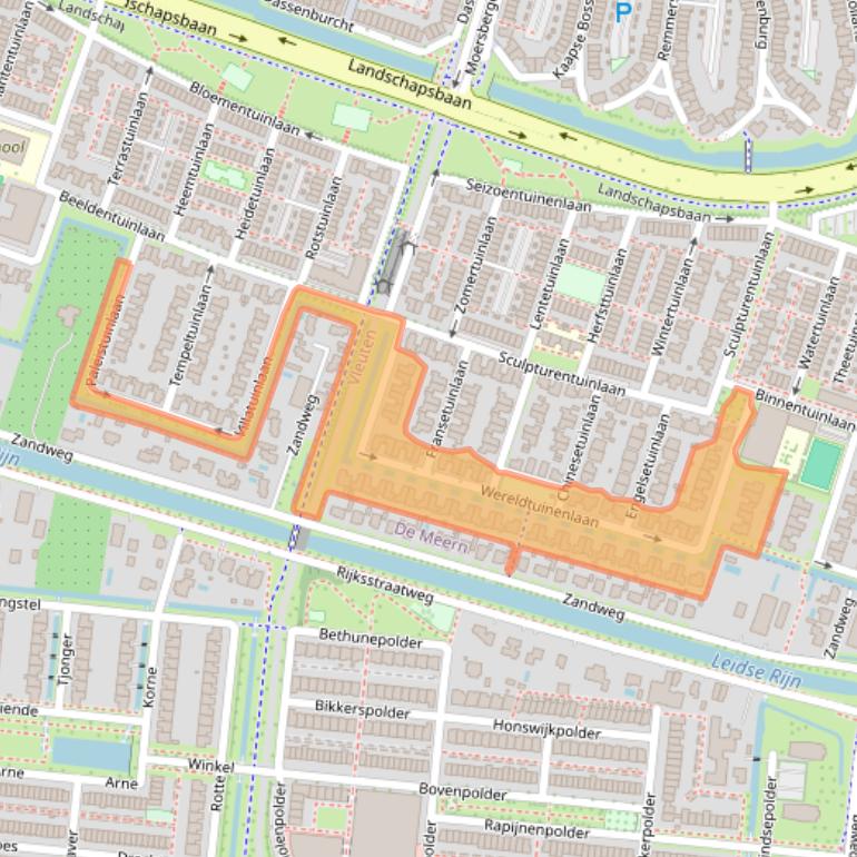 Kaart van postcodegebied 3452RZ.