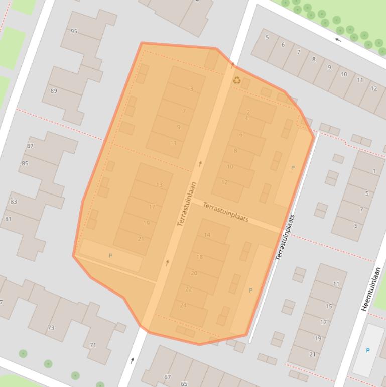 Kaart van postcodegebied 3452SH.