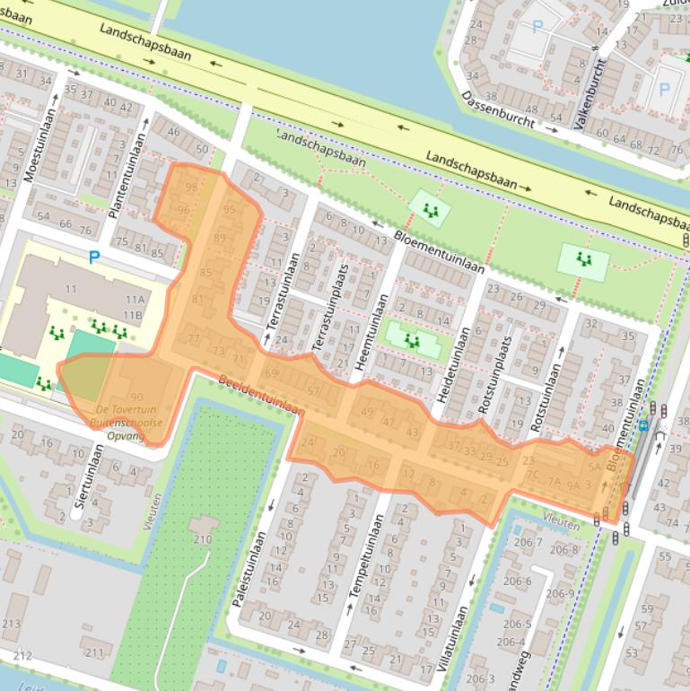 Kaart van postcodegebied 3452SJ.