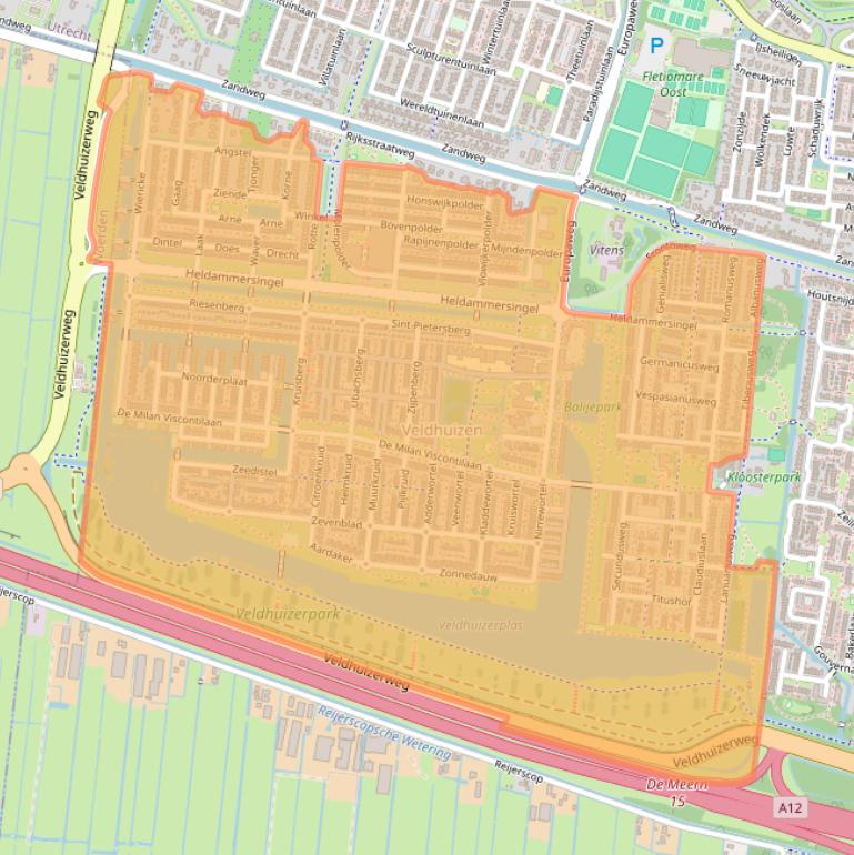 Kaart van postcodegebied 3453.