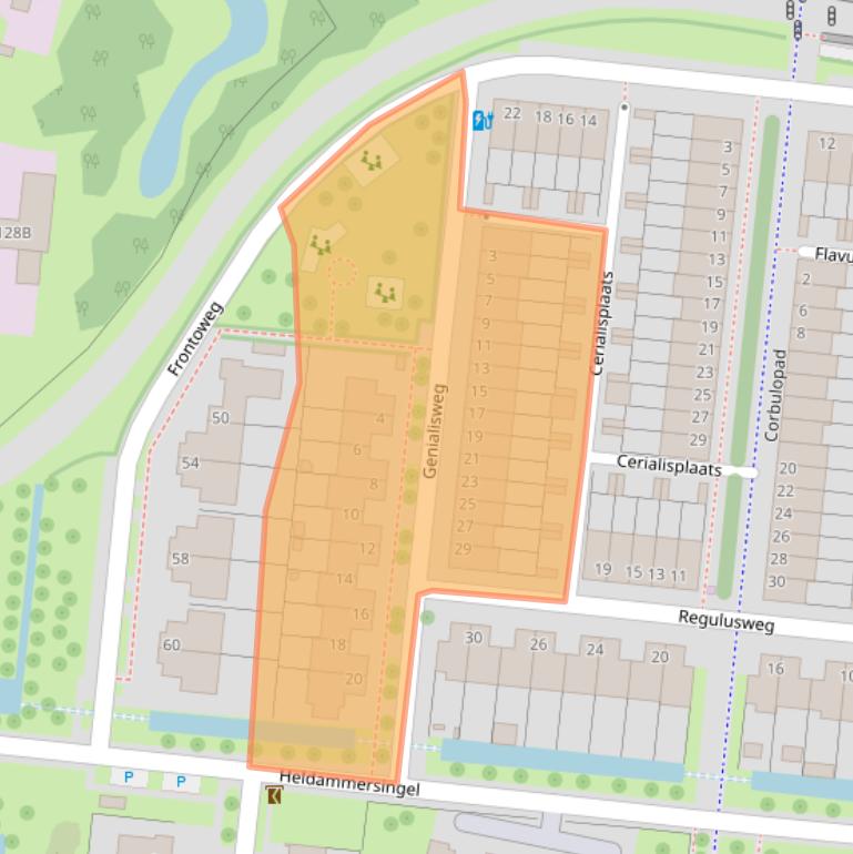 Kaart van postcodegebied 3453HJ.
