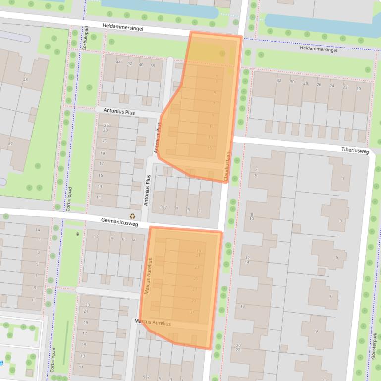Kaart van postcodegebied 3453KJ.
