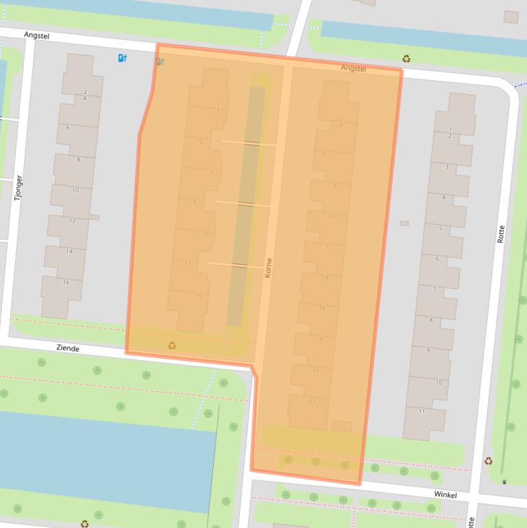 Kaart van postcodegebied 3453MJ.