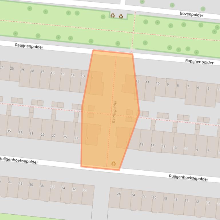 Kaart van postcodegebied 3453NH.