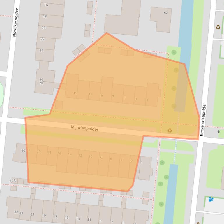 Kaart van postcodegebied 3453NK.