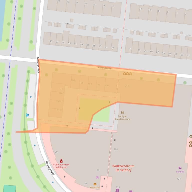 Kaart van postcodegebied 3453NP.