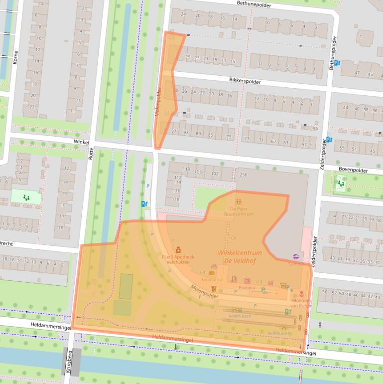 Kaart van postcodegebied 3453NZ.