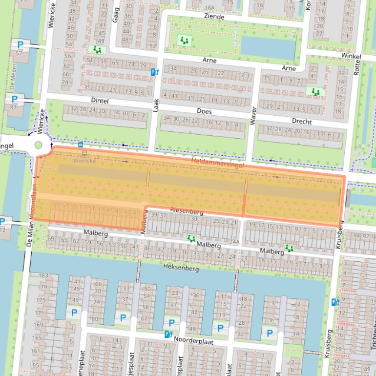 Kaart van postcodegebied 3453PG.