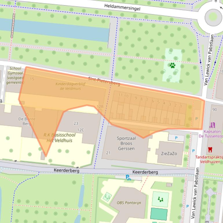 Kaart van postcodegebied 3453PH.