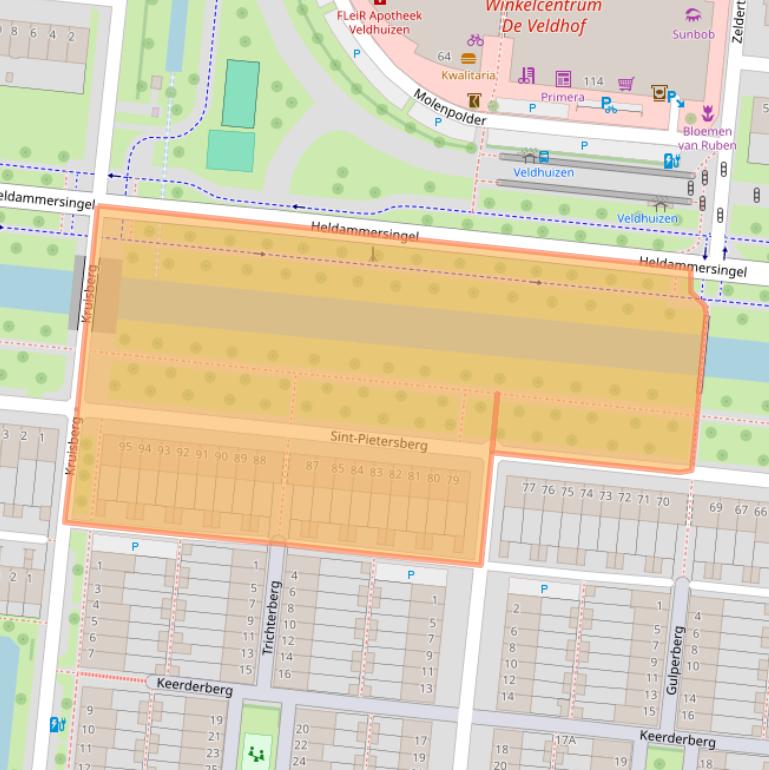 Kaart van postcodegebied 3453PM.