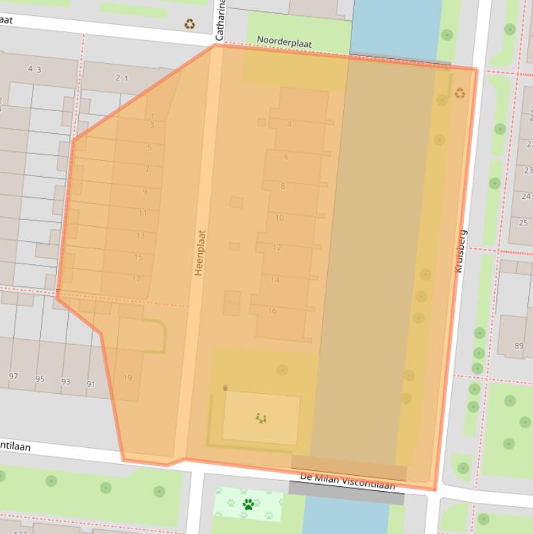 Kaart van postcodegebied 3453SH.