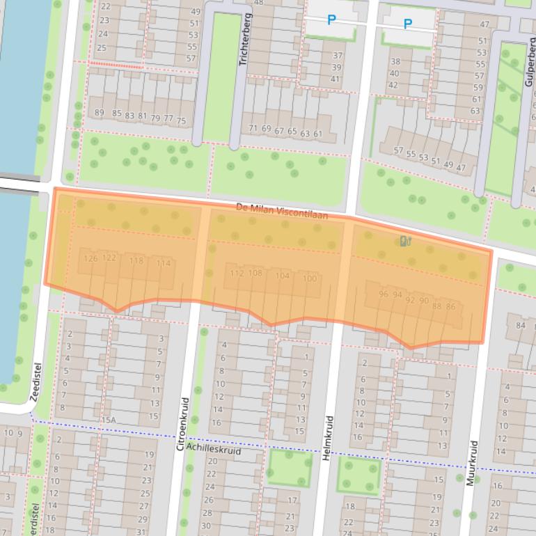 Kaart van postcodegebied 3453TC.