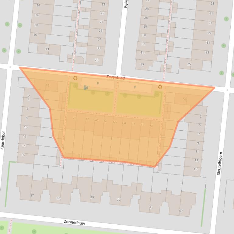 Kaart van postcodegebied 3453TN.