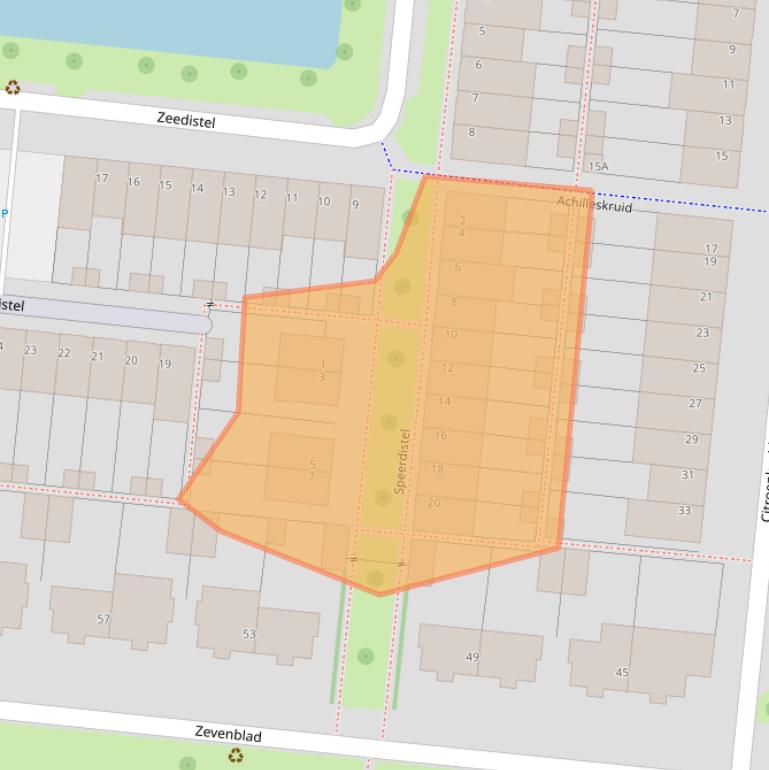 Kaart van postcodegebied 3453TS.