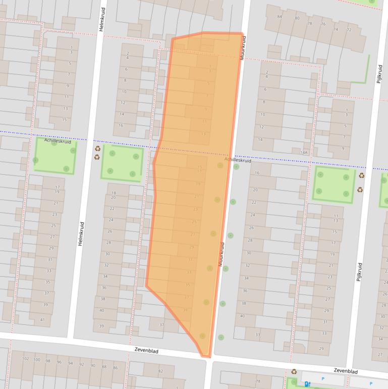 Kaart van postcodegebied 3453VA.