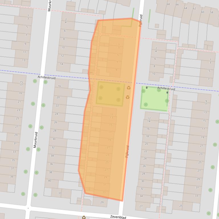 Kaart van postcodegebied 3453VC.