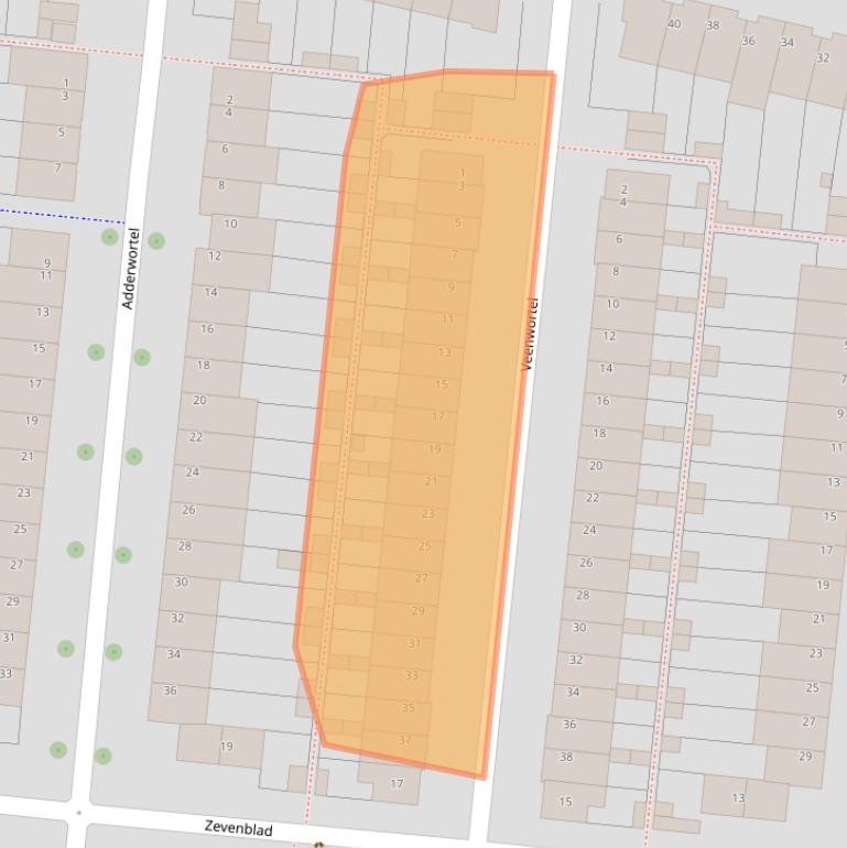Kaart van postcodegebied 3453VH.