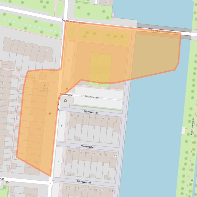 Kaart van postcodegebied 3453VP.