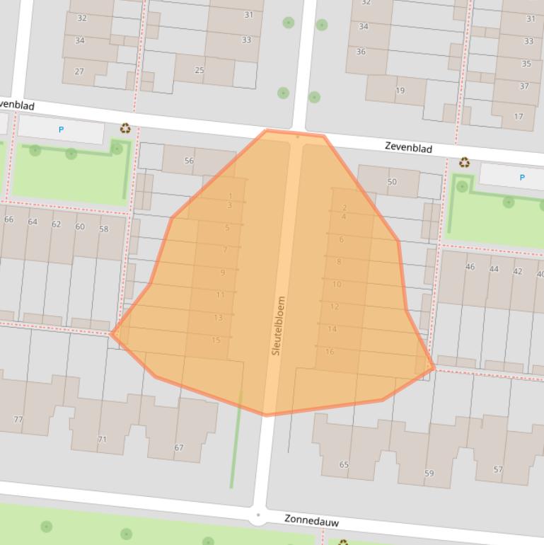 Kaart van postcodegebied 3453VS.