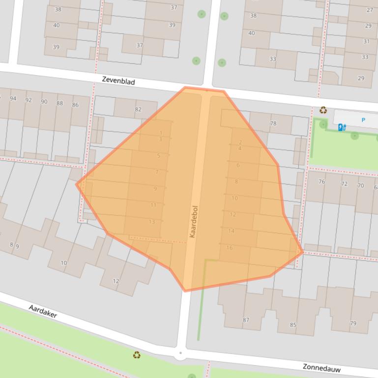 Kaart van postcodegebied 3453VT.