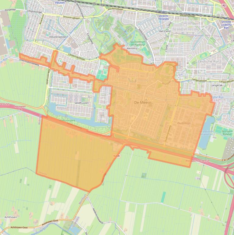 Kaart van postcodegebied 3454.