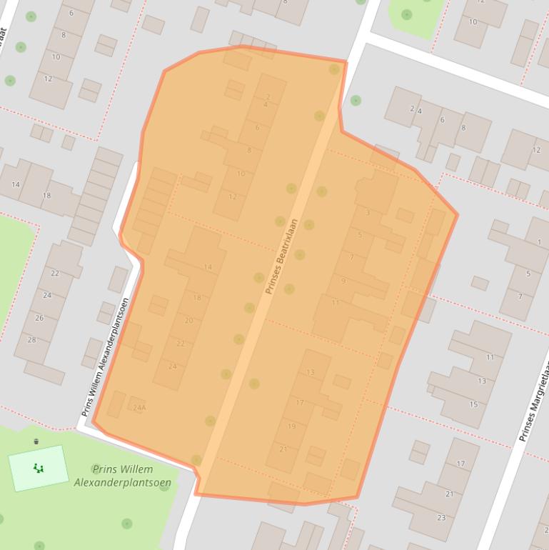 Kaart van postcodegebied 3454AH.