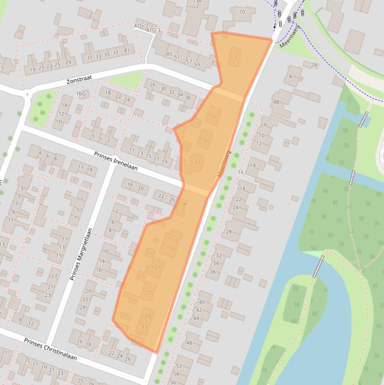 Kaart van postcodegebied 3454AN.