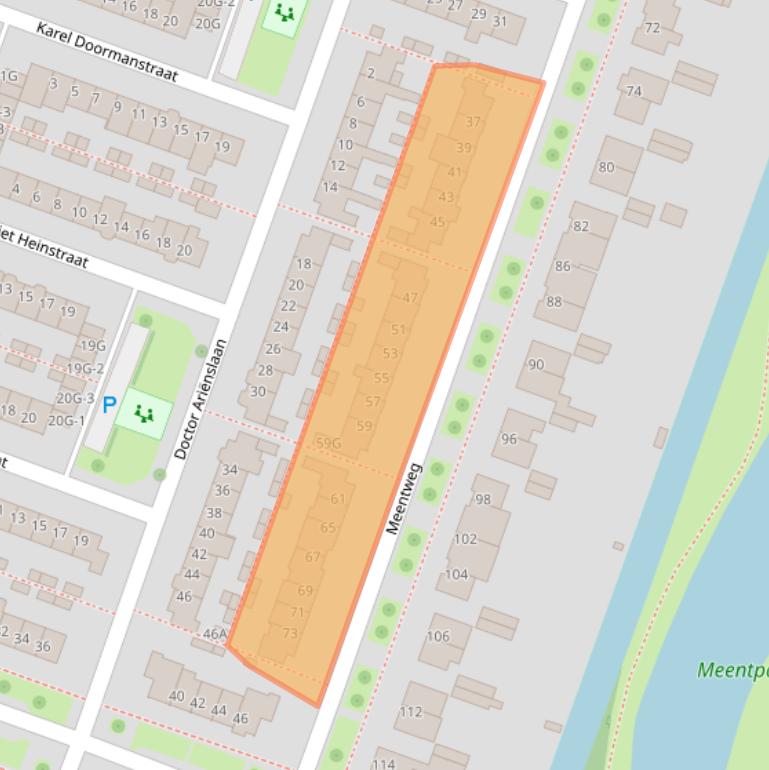 Kaart van postcodegebied 3454AP.