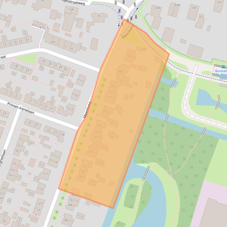 Kaart van postcodegebied 3454AS.