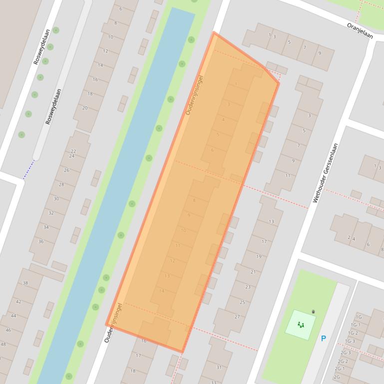 Kaart van postcodegebied 3454BG.