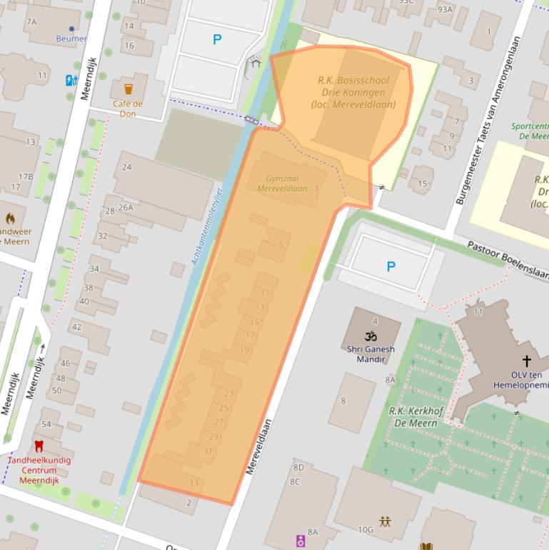 Kaart van postcodegebied 3454CA.