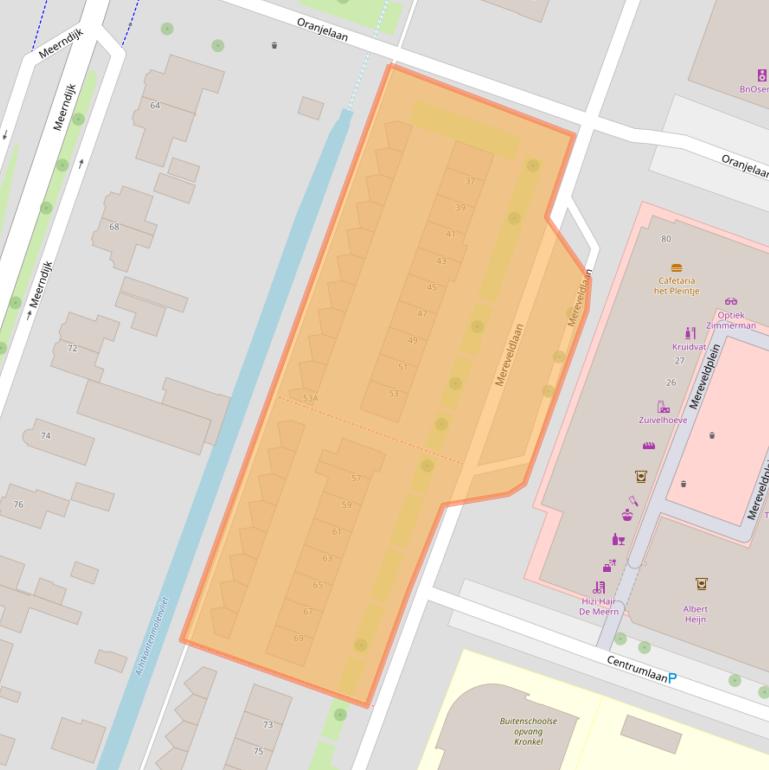 Kaart van postcodegebied 3454CB.