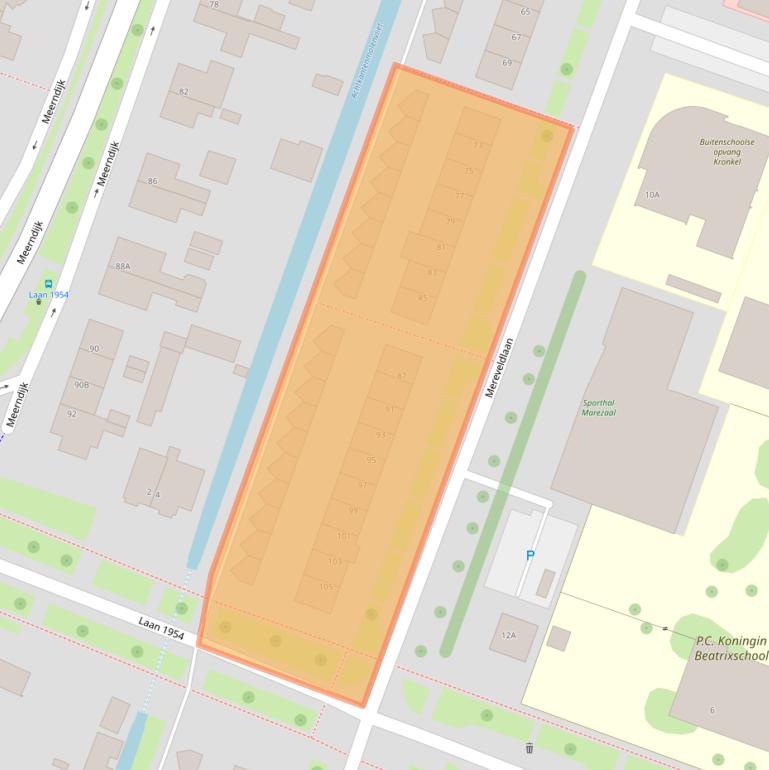 Kaart van postcodegebied 3454CC.