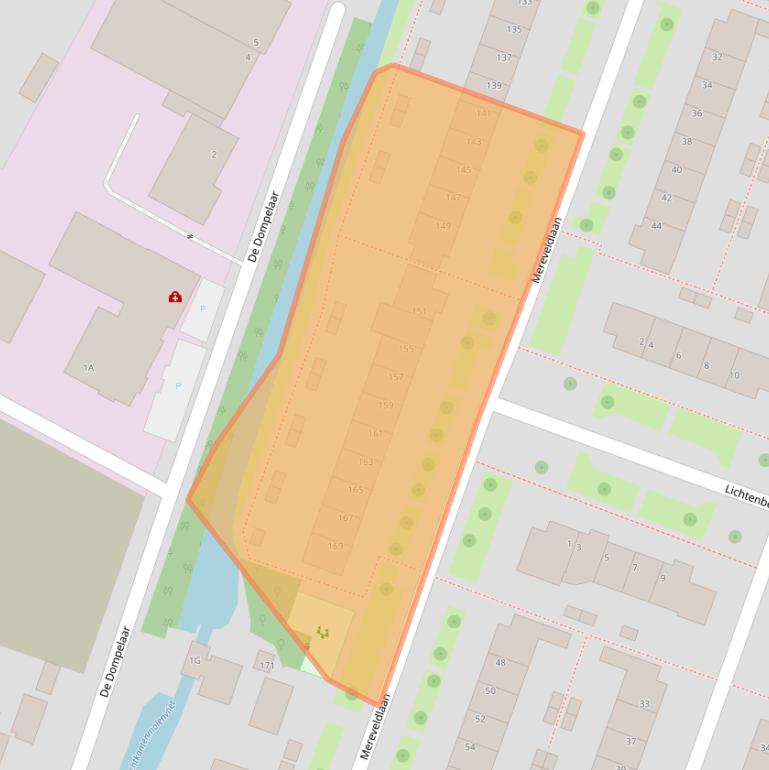 Kaart van postcodegebied 3454CE.