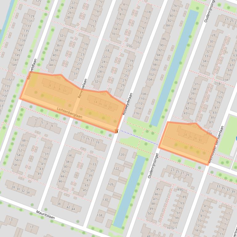 Kaart van postcodegebied 3454CV.
