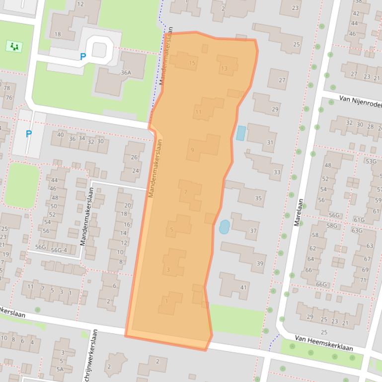Kaart van postcodegebied 3454DA.