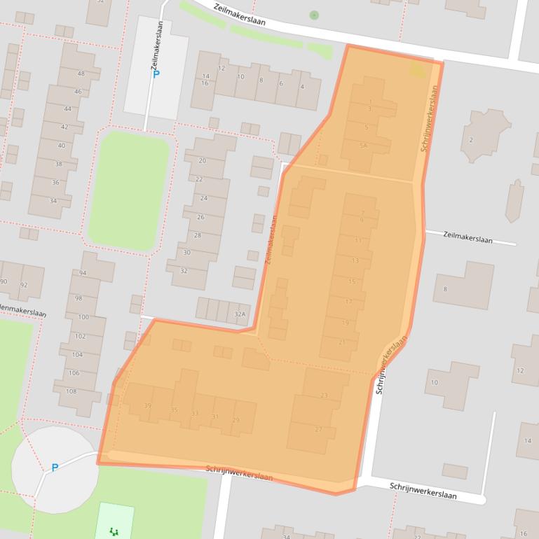 Kaart van postcodegebied 3454DR.