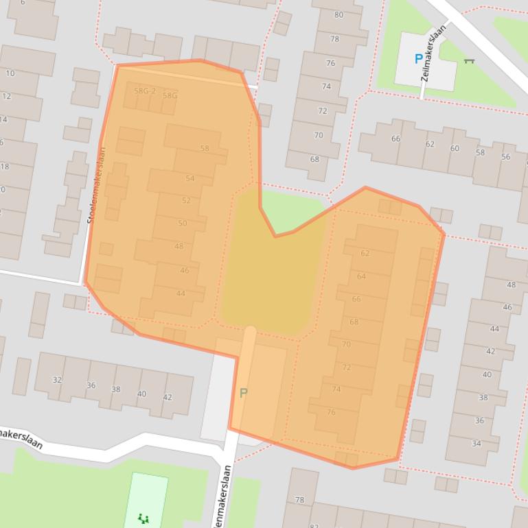 Kaart van postcodegebied 3454DV.